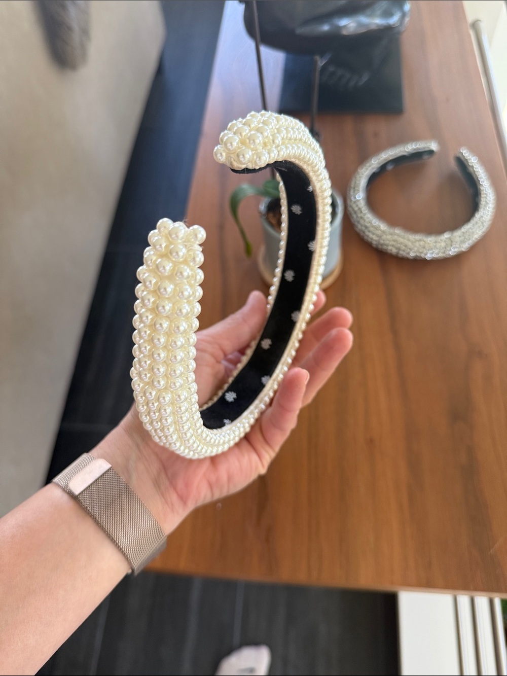 Lele Sadoughi Pearl Embellished Headband - Ivory - Picture 2 of 4